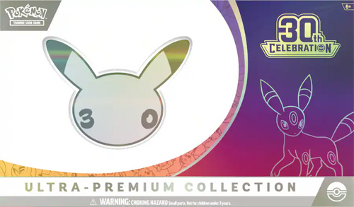 Pokémon TCG 30th Celebration Ultra-Premium Collection Night, sealed box with purple Umbreon artwork